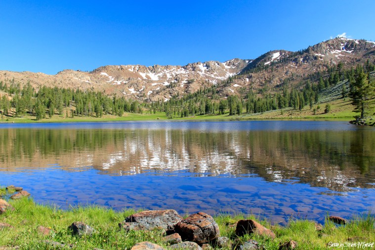 East Boulder Lake beneath the Scott Mountains